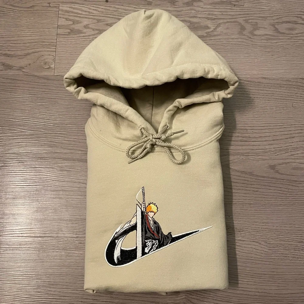 Ichigo kurosaki swoosh cream hoodie bleach anime - Picture 1 of 6